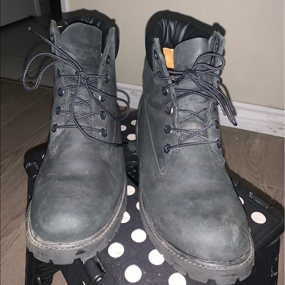 Boys all black timberlands